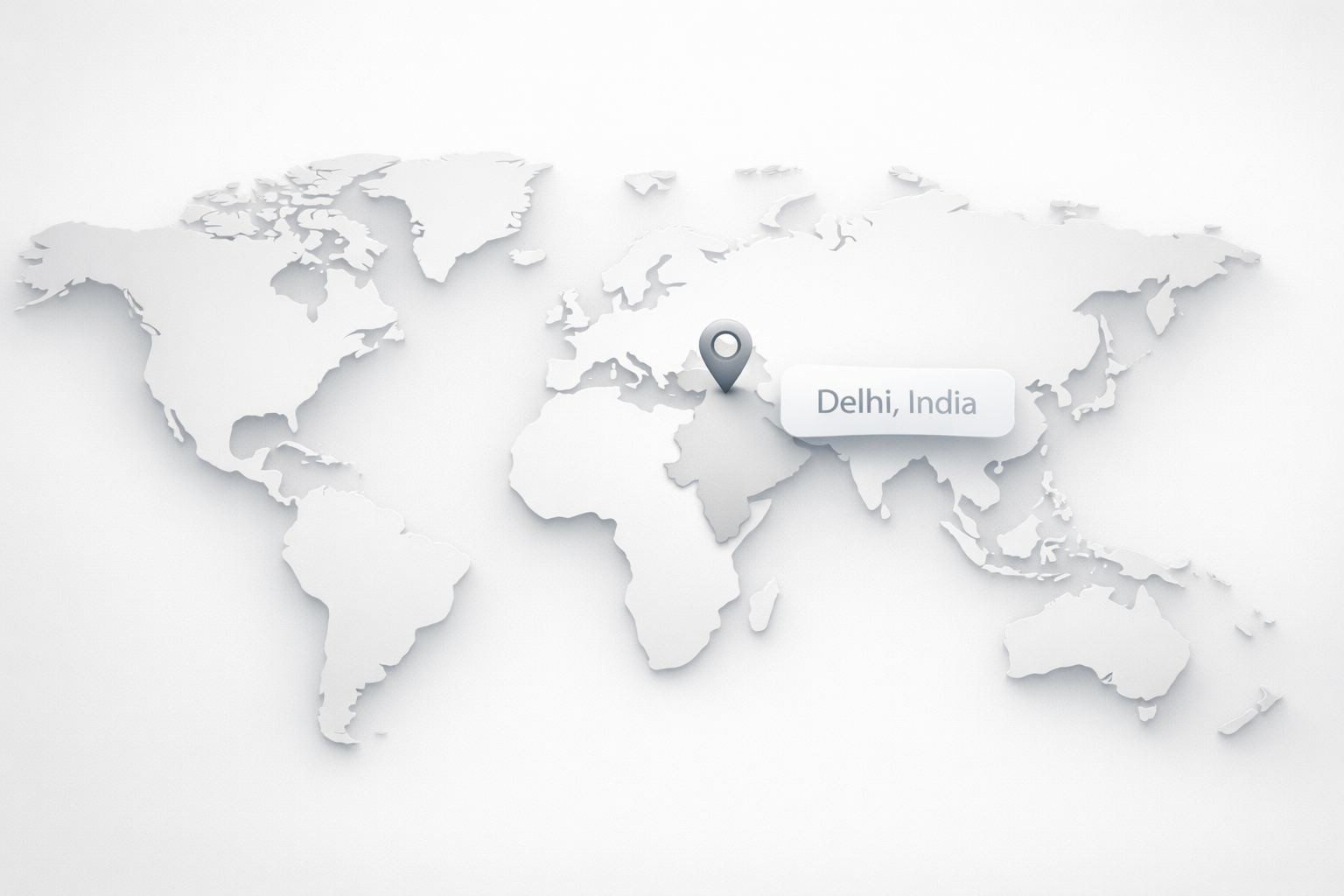 Map of India showing Delhi location