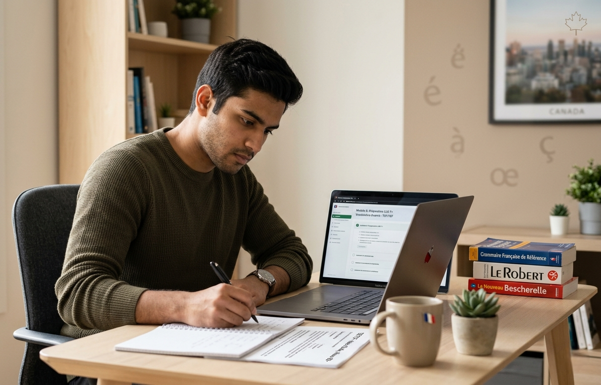 Structured French learning system for TEF TCF preparation