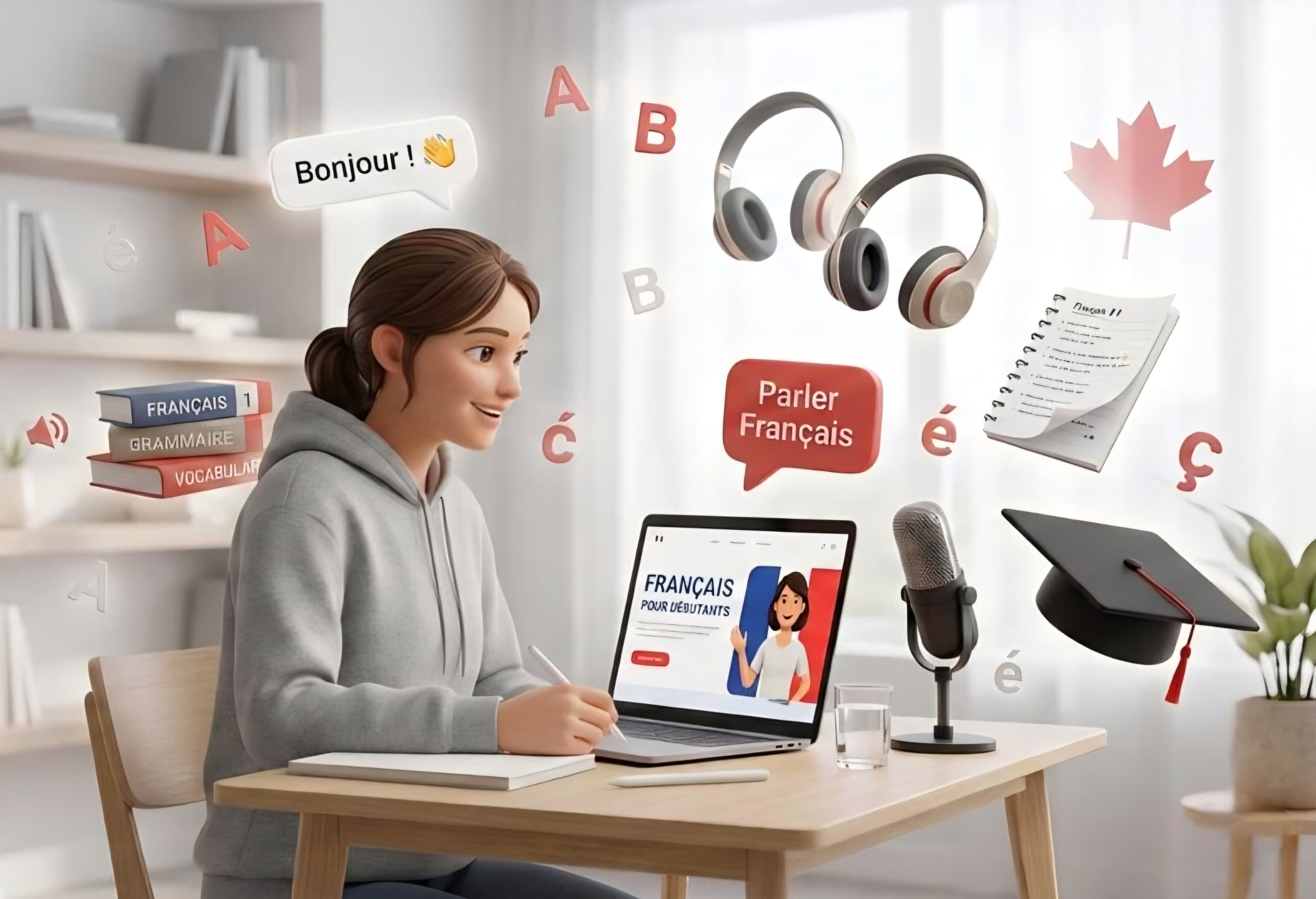 Students learning French for Canada immigration